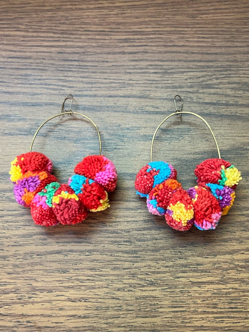 GIANT ARTISINAL POM POM EARRINGS